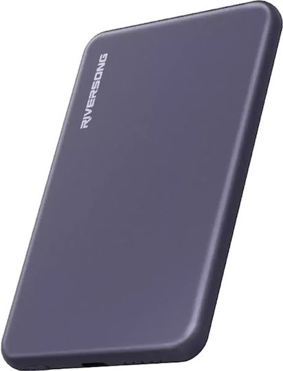 Riversong MagNano 05 Power Bank 5000mAh με Θύρα USB-C Dark Purple