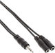 InLine 3.5mm Jack Cable Male - 2x 3.5mm Female Black 2m 99300B