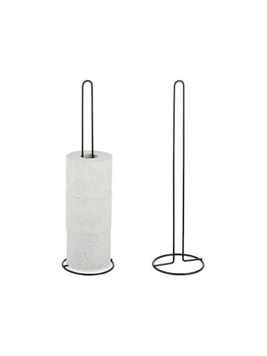 Relaxdays Suport de hârtie Metal Neagră 4052025919542