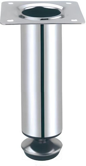 Metallic Furniture Leg Suitable for Table / Coffee Table 3x3x15cm Chrome