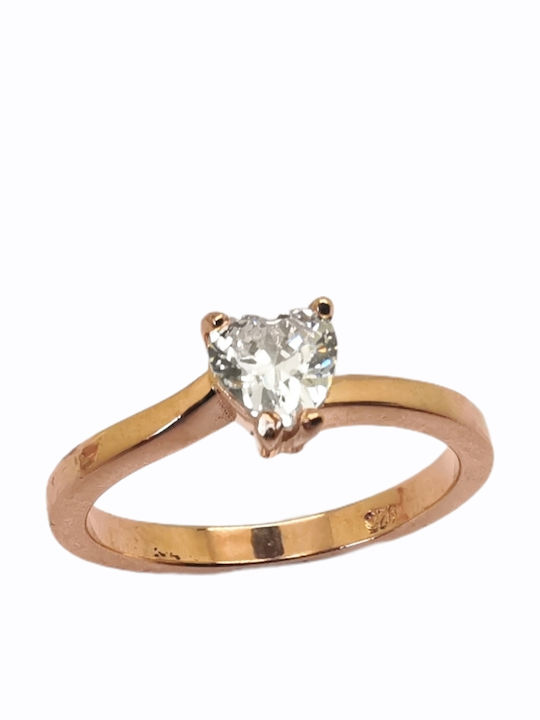 Aris Dentopoulos Jewellery Single Stone from Rose Gold Plated Silver