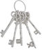 Metal Vintage White Keys 21cm