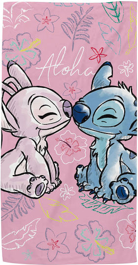 Disney Stitch Παιδική Πετσέτα Θαλάσσης Μωβ 140x70εκ.