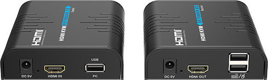Hdmi Kvm Extender Lenkeng Lkv373kvm Transmitter + Receiver System Hdmi Signal Transmission 1080p + Usb Over Ip