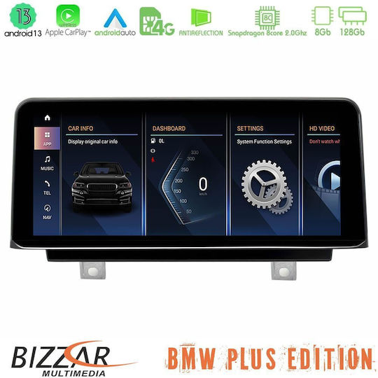 Bizzar Car Audio System for BMW Series 3 / F30 / F32 2012-2017 (Bluetooth/USB/AUX/WiFi/GPS/Apple-Carplay/Android-Auto/CD) with Touch Screen 10.25"