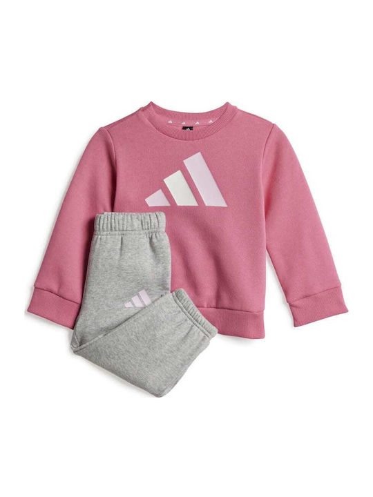adidas Kids Sweatpants Set Pink Fusion/clear Pink/white