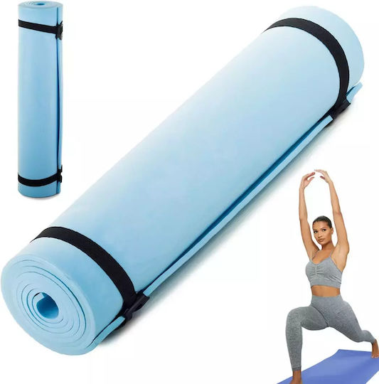 Pilates Exercise Mat Green with Carry Strap (180x50cm)