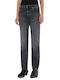 7 All Mankind Calie Blugi de damă cu croială dreaptă Black