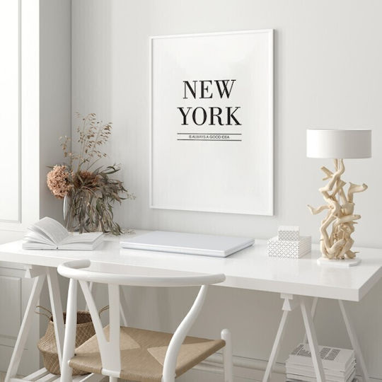 Poster New York Ist Immer Eine Sehr Gute Idee Rahmen Aus Kiefernholz 20x30cm