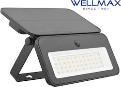 Wellmax Solar LED Flood Light 8W Waterproof 3000K
