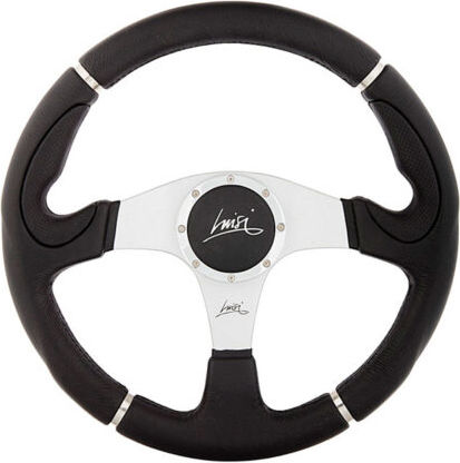 Luisi Volan Auto Din Poliuretan Triactin cu Diametru 34cm Negru/Negru