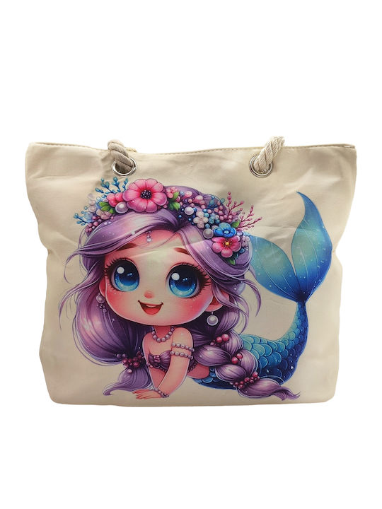 Gift-Me Kids Beach Bag Beige 30x24x24cm