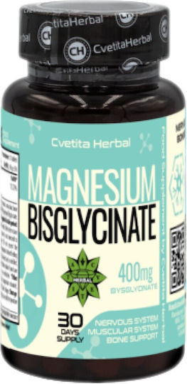 Cvetita Herbal Магнезиев глицинат 400мг 30 табове