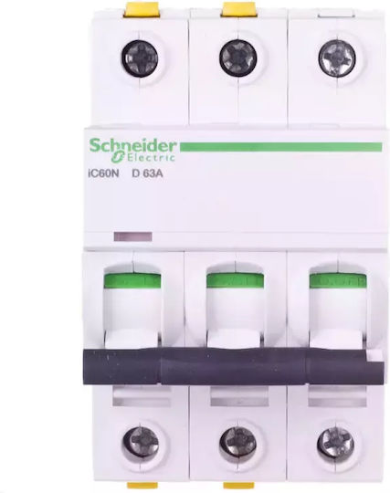 Schneider Electric Ic60n 3-Poles Panel Push Switch 440V 63A