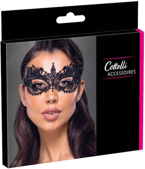 Cottelli Collection Blindfold BDSM Μάσκα σε Μαύρο Χρώμα