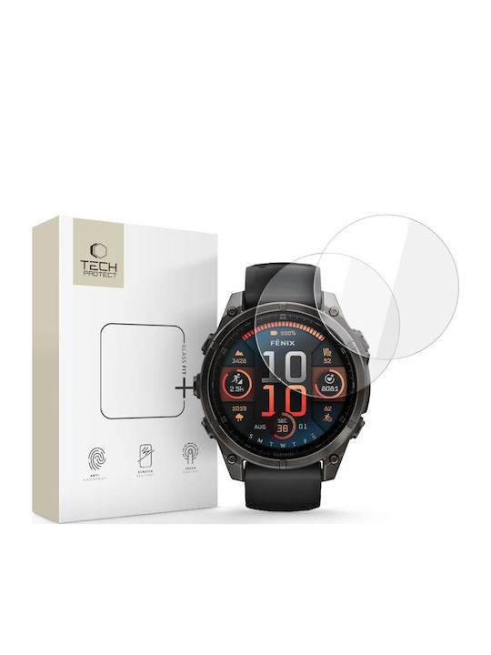 Tech-Protect Glass Fit+ Tempered Glass for Garmin Fenix 8 / 8 Pro 47 Mm 2 Pieces