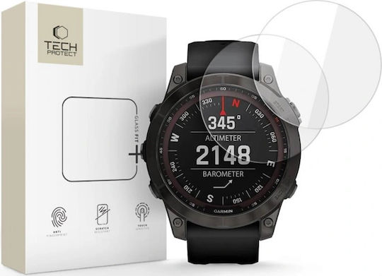 Tech-protect Glass Fit+ 2-pack Garmin Fenix 7x 7x Pro Clear