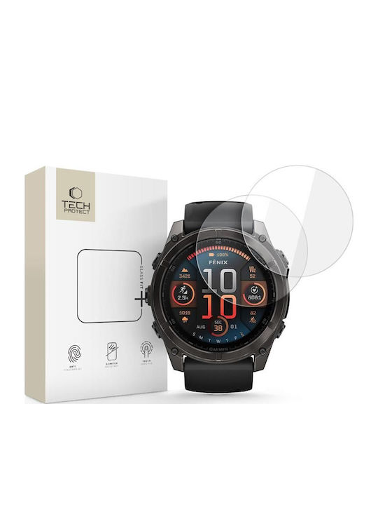 Tech-Protect Glass Fit+ Tempered Glass για το Garmin Fenix 8 / 8 Pro 51mm 2τμχ
