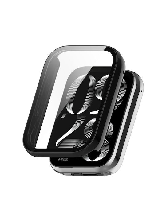 Πλαστική Θήκη με Τζαμάκι σε Μαύρο χρώμα για Xiaomi Smart Band 9 Pro Πλαστική Θήκη με Τζαμάκι σε Μαύρο χρώμα για Xiaomi Smart Band 9 Pro