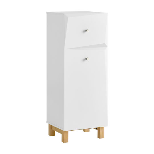SoBuy Ντουλάπι Μπάνιου Πλυντηρίου 34x30x89.5cm Λευκό