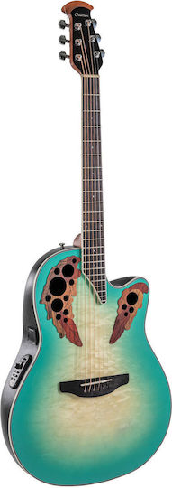 Ovation Chitară Semi-Acustică Celebrity Elite Plus Mid Chitare Acustice Cu Decupaj Mintburst Ce44x-9b-g