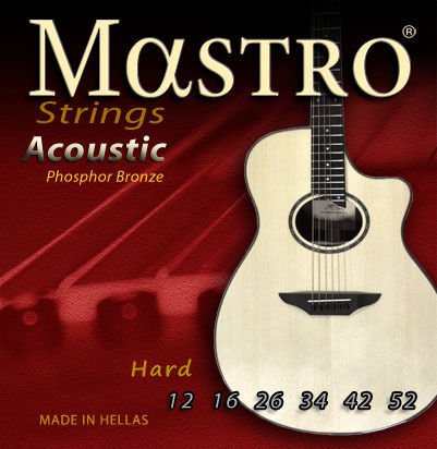 Set 12-String Acoustic Guitar Mastro 010 Light Bronze