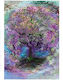 Greeting Card Artige Blank Blooming Tree