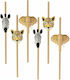Set of 6 Paper Straws Party Savanna