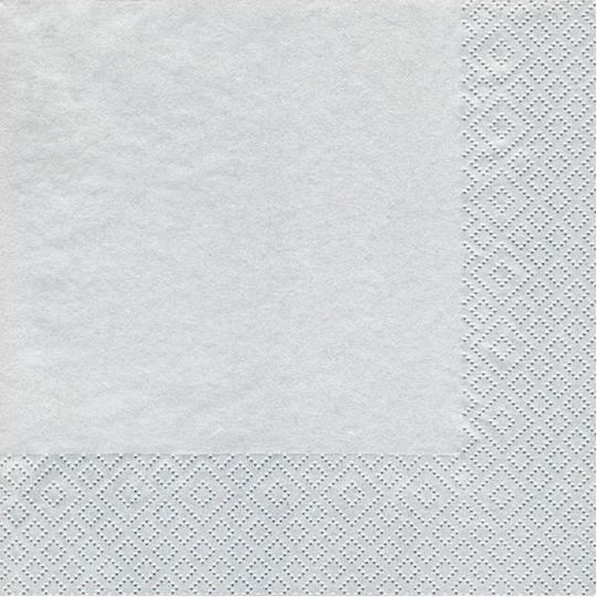 Χαρτοπετσέτες Γκρι 33x33 Εκατ Σετ 20 Τμχ Uni Silver