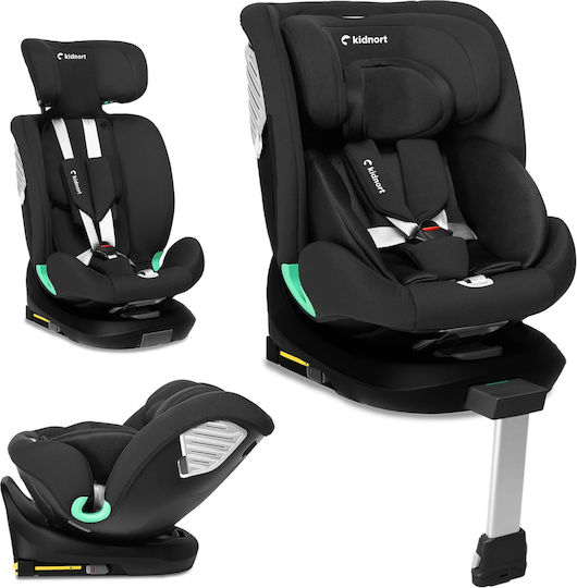 Kidnort Radjur Καθισματάκι Αυτοκινήτου i-Size με Isofix Μαύρο