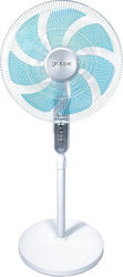 Gruppe SF1873A Ventilator Pe Piedestal 45cm Alb Albastru Gruppe SF1873A Ventilator Pe Piedestal 45cm Alb Albastru
