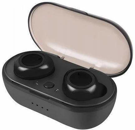 Earbud Bluetooth Handsfree Ακουστικά με Θήκη Φόρτισης Μαύρα