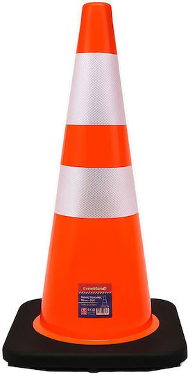 Cresman Traffic Cone Made of Plastic in Black Colour 70x70cm