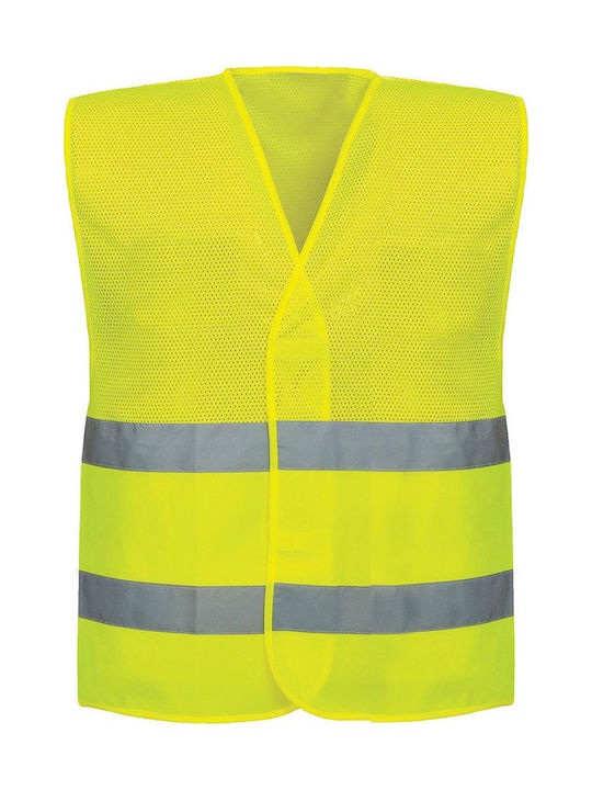 Lacuna Men's Safety Vest with Reflective Film Yellow
