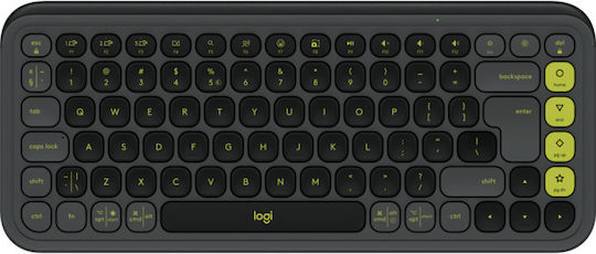 Logitech Pop Icon Kabellos Bluetooth Nur Tastatur Englisch US Graphite & Green