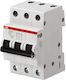 Automatic Circuit Breaker 3p 10a 3ka Curve B Sh203t-b10