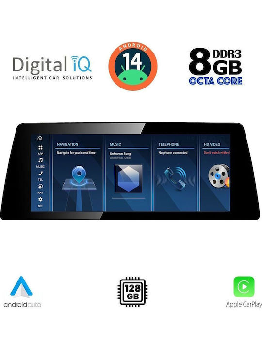 Digital IQ Car Audio System for BMW X5 (F15) / X6 (F16) 2013-2016 (Bluetooth/USB/WiFi/GPS/Apple-Carplay/Android-Auto) with Touch Screen 10.25"