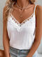 Damen Bluse mit Spitze Weiß
