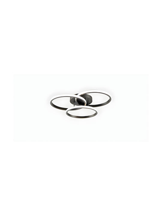 Home Lighting Ceiling Mount Light 50cm Black with Integrated LED