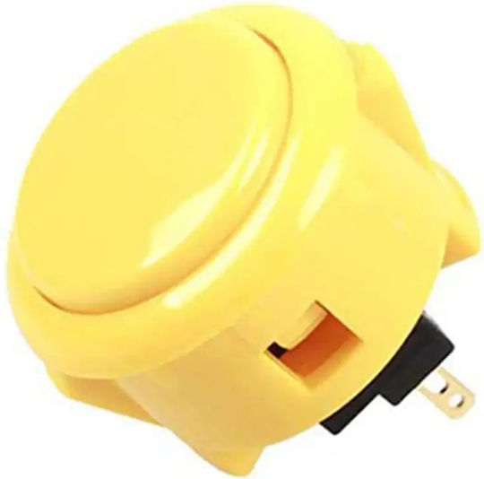 Κίτρινο 30mm Push Button Arcade Game Joystick Controller