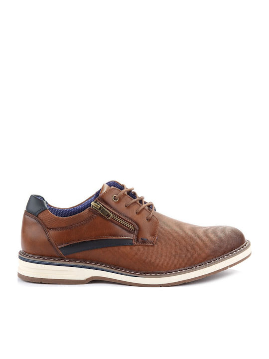 Men's Synthetic Leather Casual Shoes Brown
