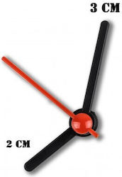 Plastikuhrenzeiger Schwarz 2-3cm