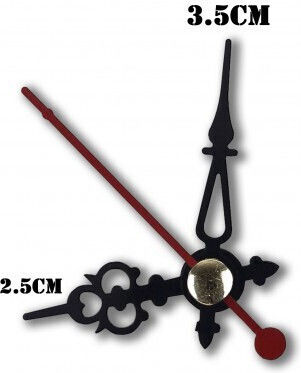 Metal Watch Hands Black 2.5-3.5cm
