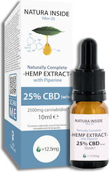 Natura Inside Hemp Oil Drops with 25% CBD & 2% CBG Natural 10ml