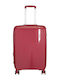 Xplorer Medium Hard Burgundy Suitcase With 4 Wheels Height 65cm
