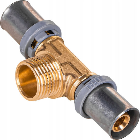 Three-Way Connector Gz Pressed Base Brass 20x3/4x20 Cmtz2034