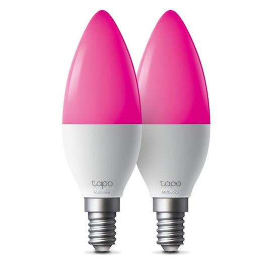 TP-LINK Smart Λάμπες LED 4.8W για Ντουί E14 RGBW 470lm 2τμχ