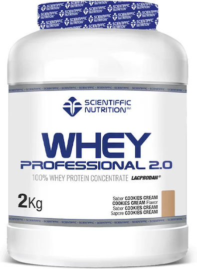 Scientiffic Nutrition Whey Professional Βιολογική Πρωτεΐνη Ορού Γάλακτος με Γεύση Cookies & Cream 2kg