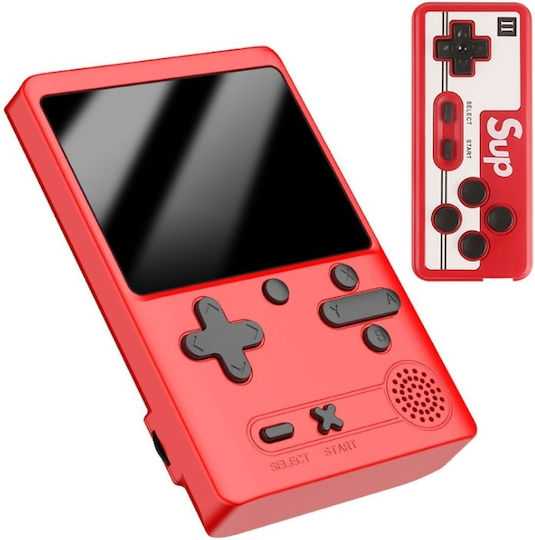 Portable Console 2 Players 500 Games Red