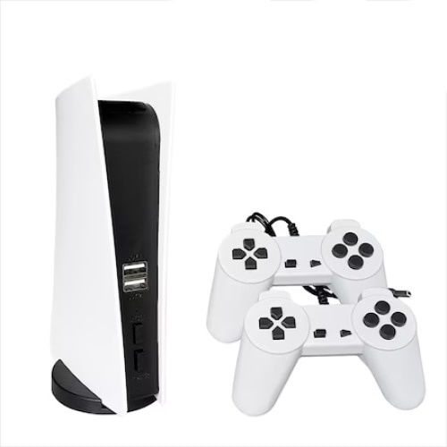 Foxmag24 Kids Video Games Console Wireless Connectivity 2 Wireless Controllers 200 Built-in Games White